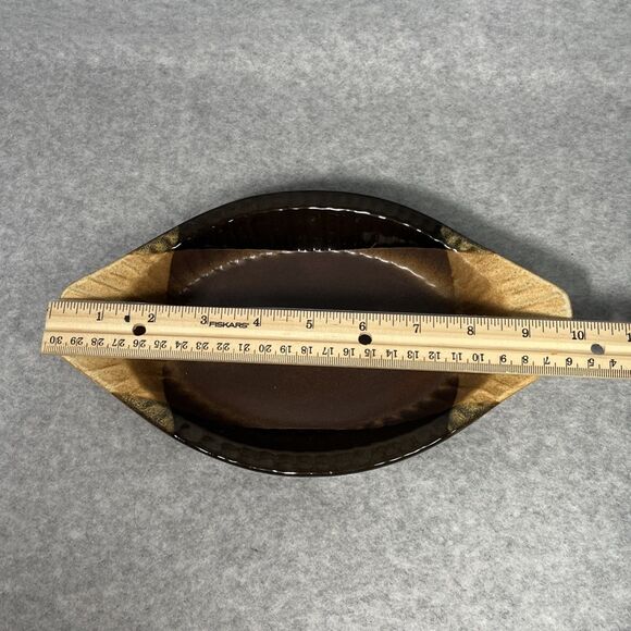 Pottery Craft USA Vintage Stoneware 10" Au Gratin Baking Dish 572‎ Brown MCM - Picture 8 of 9
